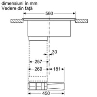 Seria 6 Plită pe inducție cu sistem de ventilare integrat 70 cm PVQ731H26E, Bosch