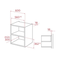 Cuptor cu microunde incorporabil, control cu butoane ,1 funcție (microunde), ML 820 FI BK Teka