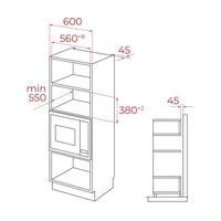 Cuptor cu microunde incorporabil, control cu butoane ,1 funcție (microunde), ML 820 FI BK Teka