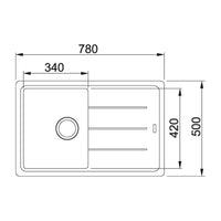 Pachet chiuveta BFG 611-78+baterie Novara Plus Negru, Franke