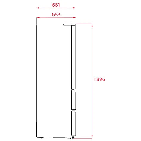 Combină frigorifică Free Standing (4 usi), RFD 77825 SS EU Teka
