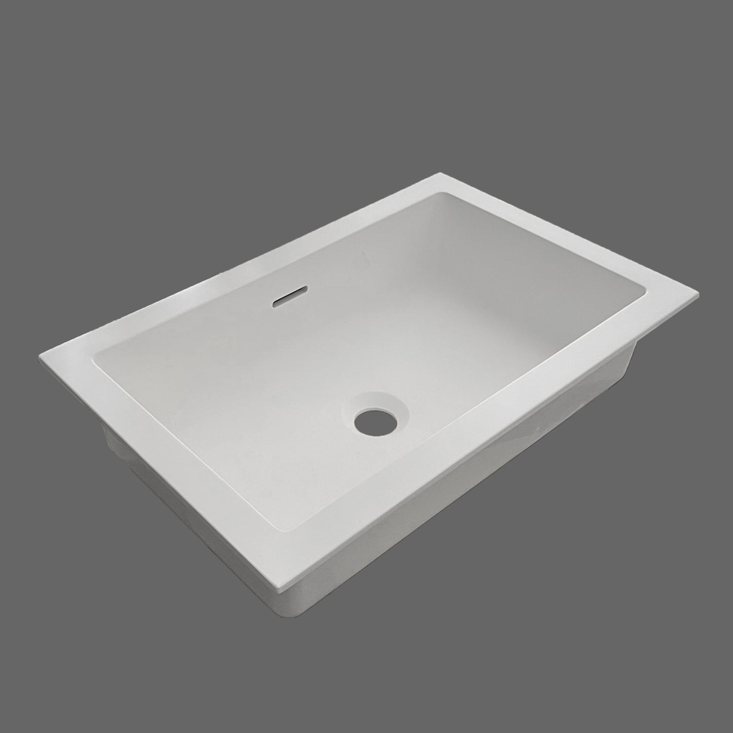 Lavoar de baie alb lucios din compozit, montaj pe blat, 550x350x h135mm, made in Italy SM7957M500