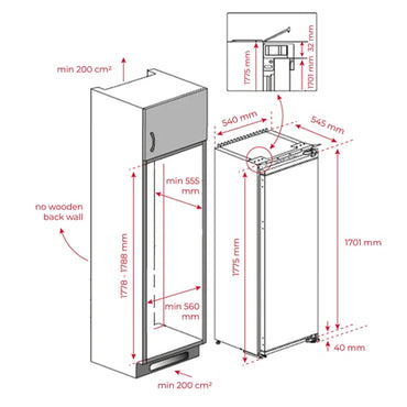 Congelator încorporabil RSF 73350 FI, Teka