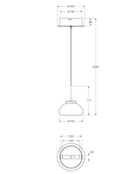 Pendul Arabella Fabas 3547-40-125