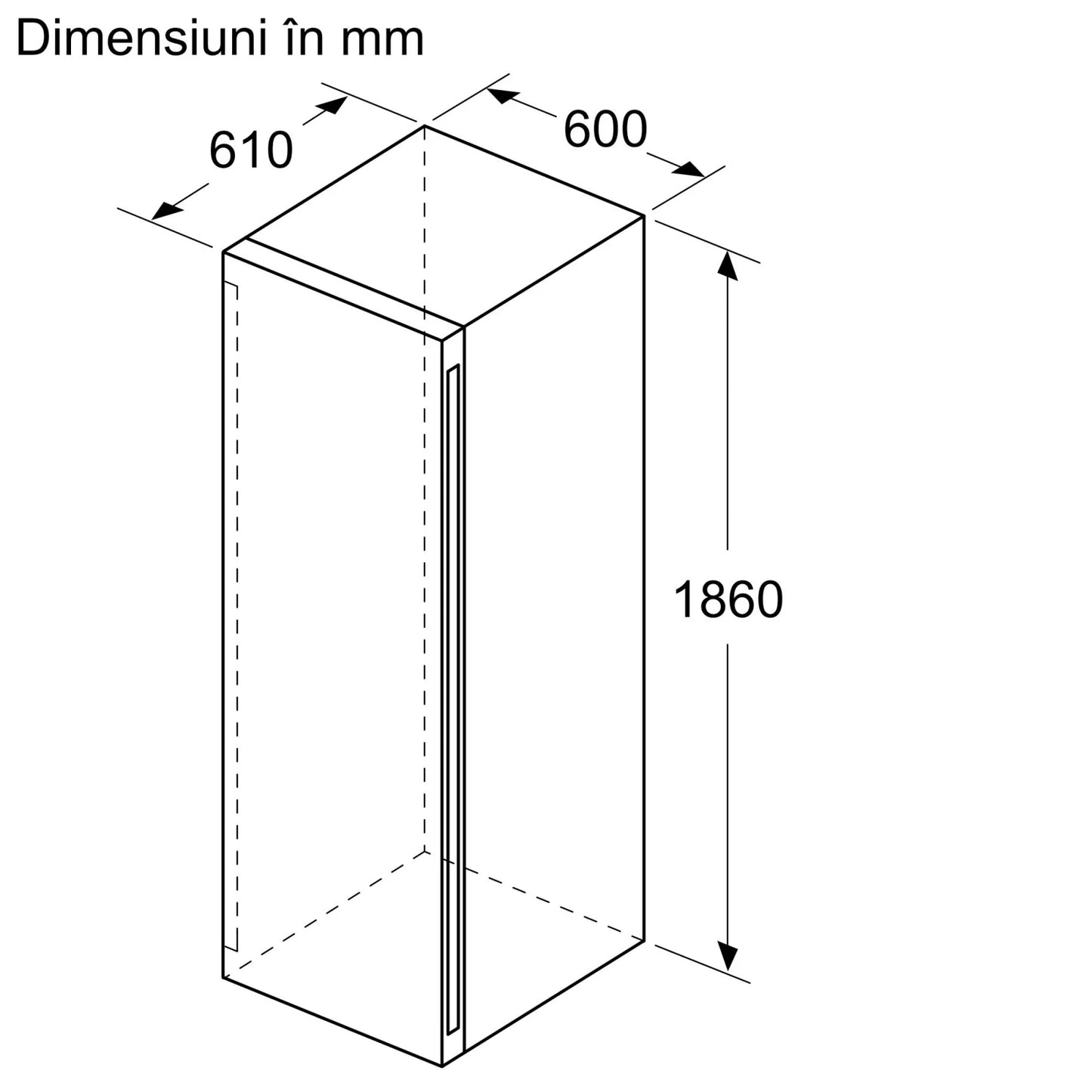 Seria 6 Vitrină de vinuri 186 x 60 cm KWK36ABGA, Bosch