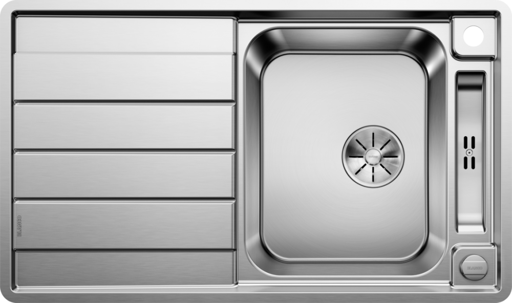 Chiuveta AXA III 45 S-IF, 522102, otel satinat, 86 cm, tocator inclus, Blanco