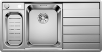 Chiuveta AXA III 6 S-IF, 522105, cuva stanga, otel satinat, 100 cm, tocator inclus, Blanco