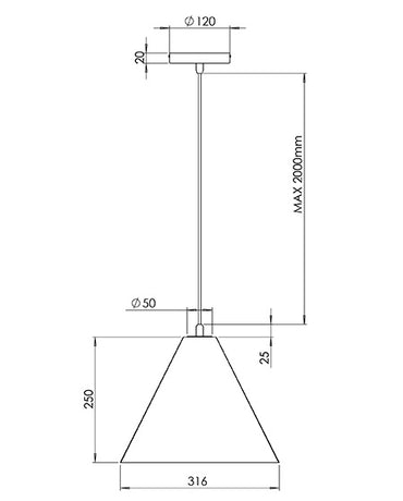 Pendul Cone Fabas 3758-40-102