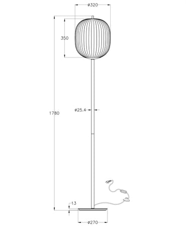 Lampadar Domizia Fabas 3689-10-101