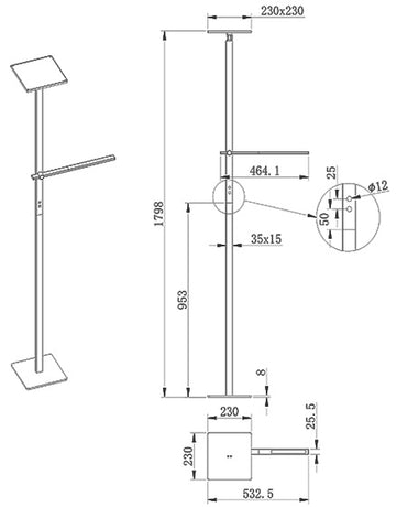 Lampadar Ideal Fabas 3550-10-101