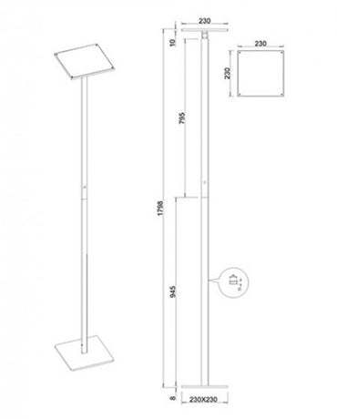 Lampadar Ideal Fabas 3550-12-102