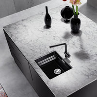 Chiuveta bucatarie Subline 500, 527757, sub blat, silgranit antracit 530 x 460 mm, Blanco