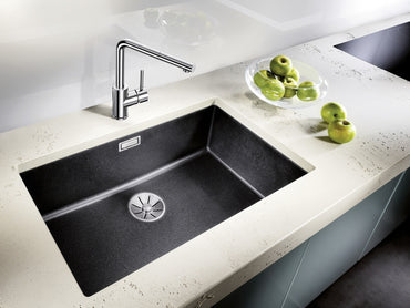 Chiuveta bucatarie Subline 700, 527802, granit negru, sub blat, 730 x 460 mm, Blanco