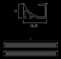 Profil LED incastrat cu proiectie de lumina reflectata 413mm, Reflex Diviemme