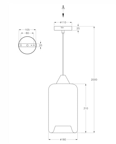 Pendul Silo Fabas 3491-40-125