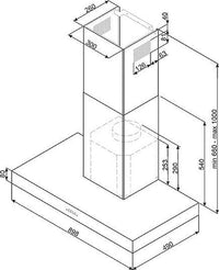 Hotă Universale K90XE 90 cm, Smeg