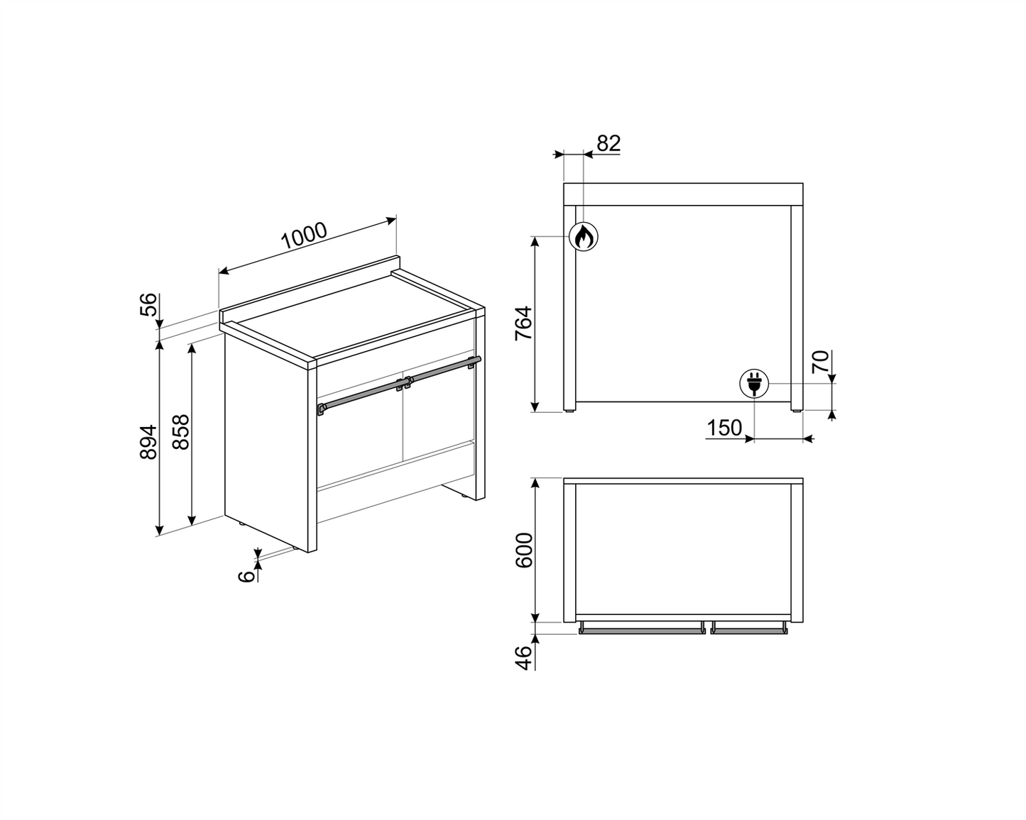 Aragaz Classica A2-81, Smeg