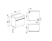 Aragaz Portofino CPF9GMR1, Smeg