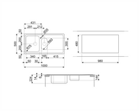 Chiuvetă Universale LLR102-2, Smeg