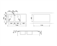 Chiuvetă Universale LM116D-2, Smeg