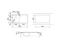 Chiuvetă Universale LM861D-2, Smeg