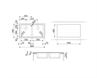 Chiuvetă Universale LM862-2, Smeg