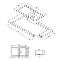 Chiuvetă Universale LQR861-2, Smeg