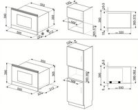 Cuptor cu microunde incorporabil Linea MP122N1, Smeg