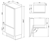 Combină frigorifică Universale RI76LSI, Smeg