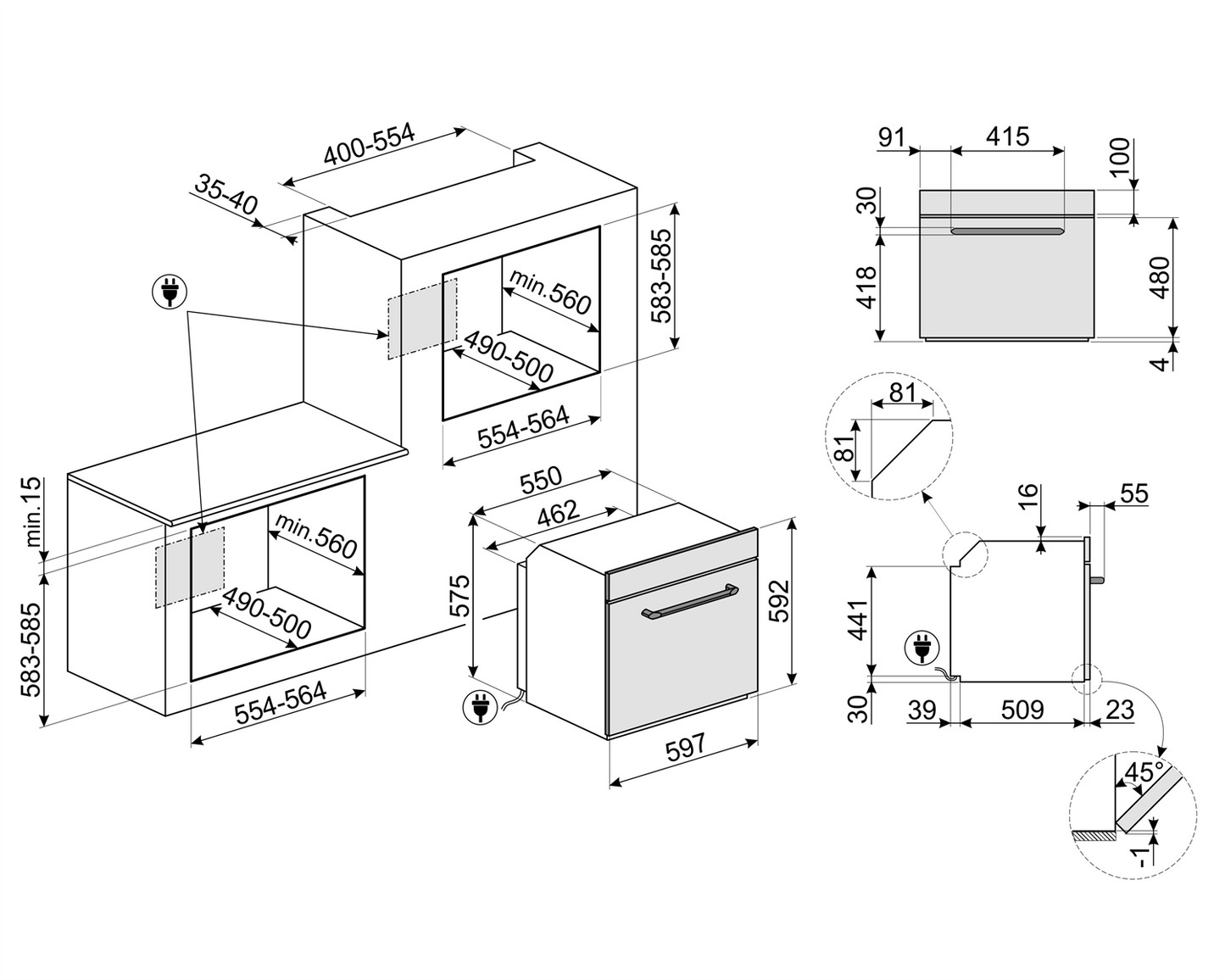 Cuptor incorporabil Victoria SFP6925NPZE1, Smeg