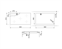 Plită inducție Universale SI2M7953D, Smeg