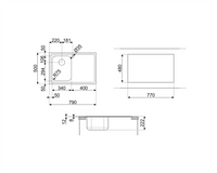 Chiuvetă Universale SP791D-2, Smeg