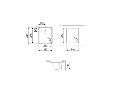 Chiuvetă Universale VSTR34-2, Smeg